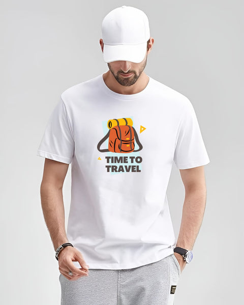 Time To Travel designed Neck T shirt