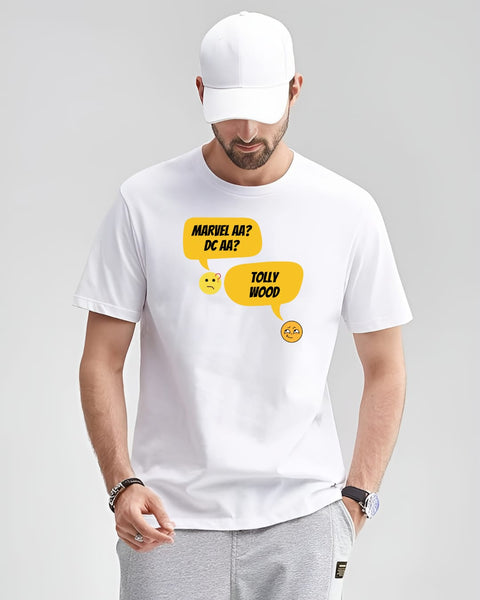 Marvel AA DC AA? Tollywood designed Neck T shirt