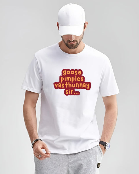 Goose Pimples Vastunnay Sir... designed Neck T shirt