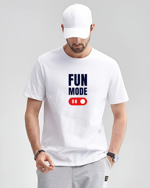 Fun Mode On designed Neck T shirt