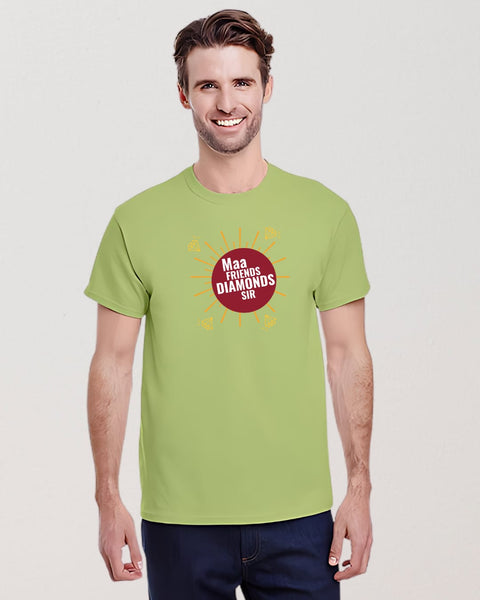 Maa Friends Diamonds Sir designed Neck T shirt