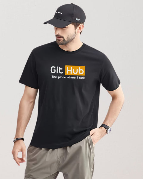 GIT HUB designed Neck T shirt