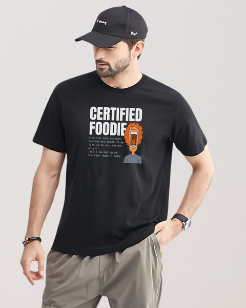Certified Foodie T-Shirt Round Neck
