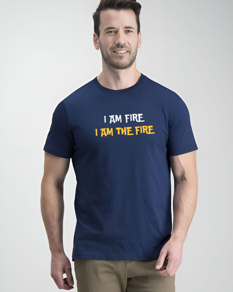 I AM FIRE I AM THE FIRE designed Neck T shirt
