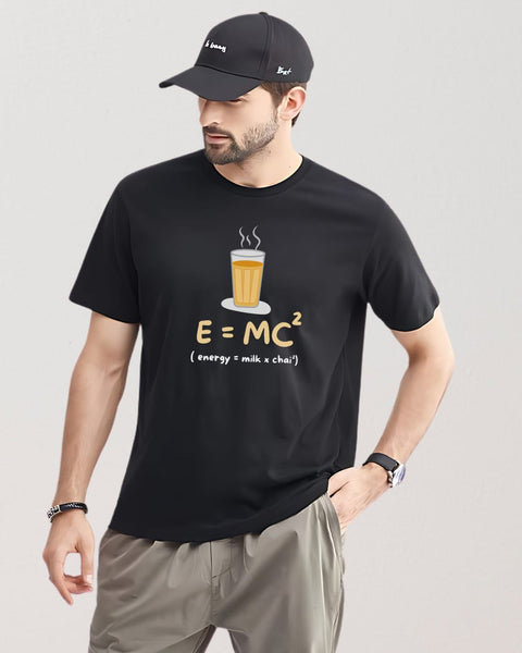 E=MC2 designed Neck T shirt