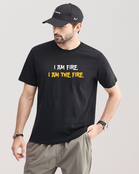 I AM FIRE I AM THE FIRE designed Neck T shirt