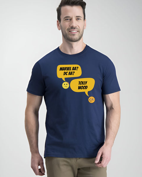 Marvel AA DC AA? Tollywood designed Neck T shirt
