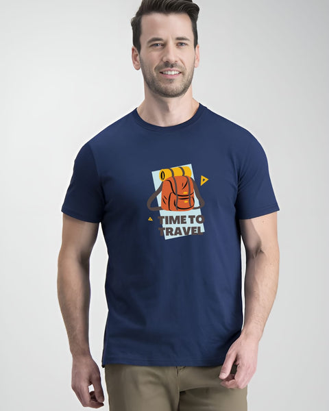 Time To Travel designed Neck T shirt