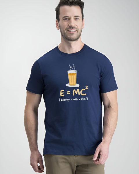 E=MC2 designed Neck T shirt