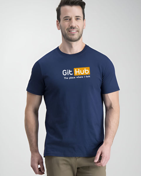GIT HUB designed Neck T shirt