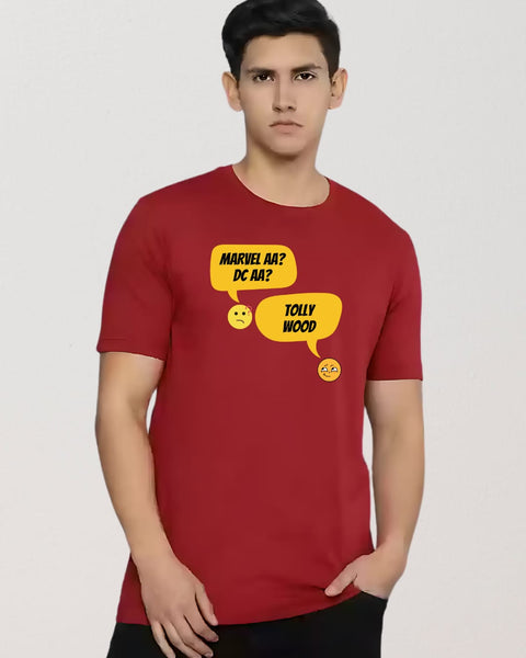 Marvel AA DC AA? Tollywood designed Neck T shirt