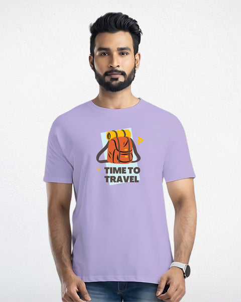Time To Travel designed Neck T shirt
