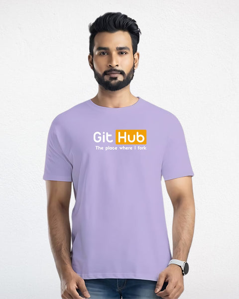 GIT HUB designed Neck T shirt