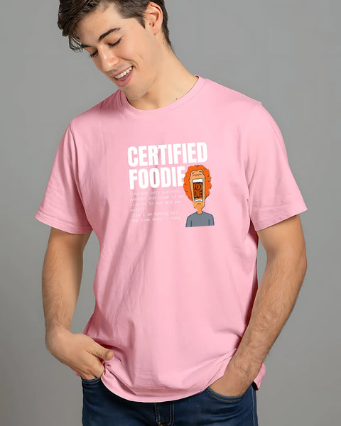 Certified Foodie T-Shirt Round Neck