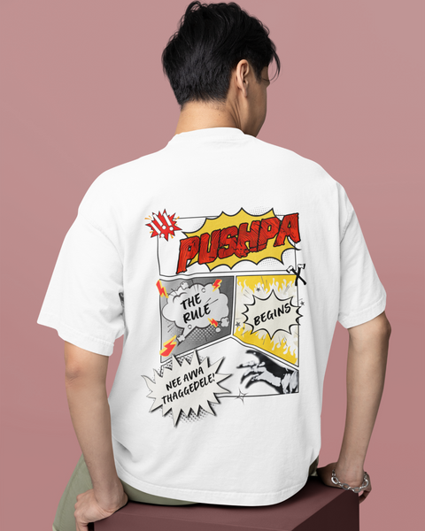 Pushpa - The Rule Designed Oversized Unisex Tshirt Round Neck