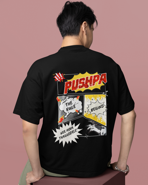 Pushpa - The Rule Designed Oversized Unisex Tshirt Round Neck