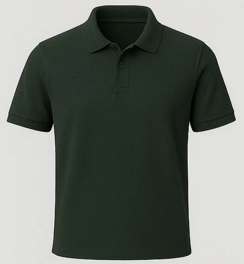 Men's Polo T shirt Bottle Green color Half Sleeves
