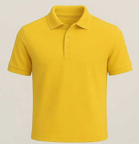 Men's Polo T shirt mustard yellow color Half Sleeves