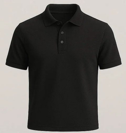 Men's Polo T shirt Black color Half Sleeves