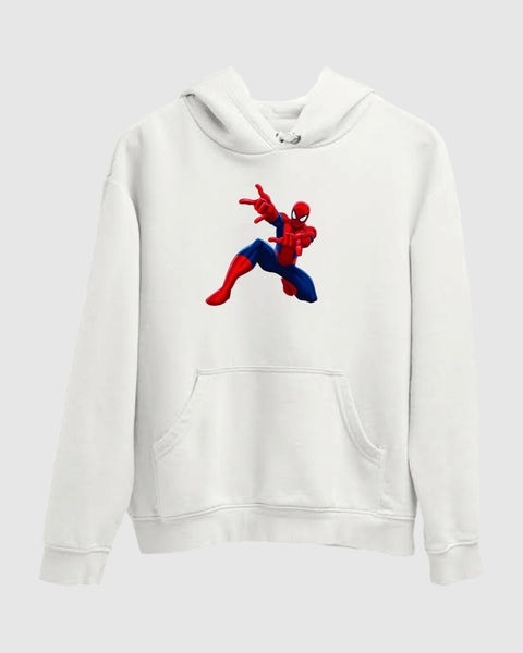 Super heroes White Spider Man Full Sleeves Hoodie