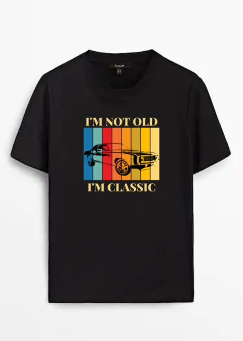 Mens T shirt Half Sleeves I am Not Old Design