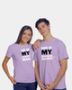 He is My super man she is my wonder women designed Unisex Neck T shirt