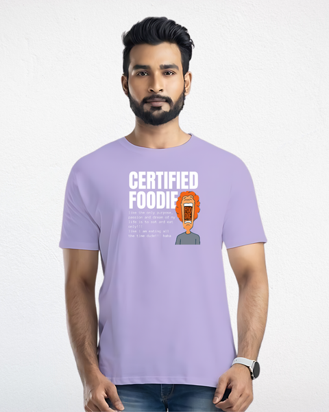 Certified Foodie T-Shirt Round Neck