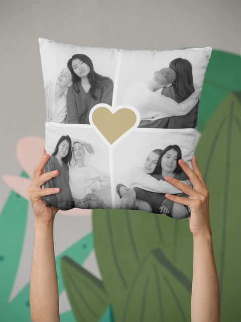 Couple love Designed White Pillow For Your Sofa