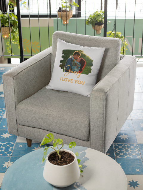 Couple love Designed White Pillow For Your Sofa