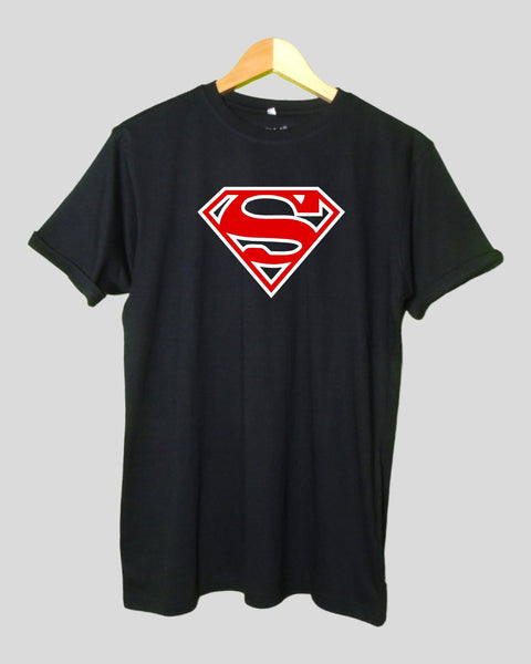 Men's Super hero  T shirt Black color Round Neck Half Sleeves
