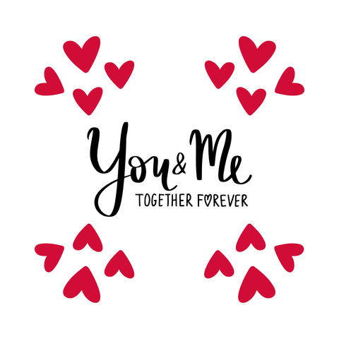 You and me Designed White Pillow For Your Sofa