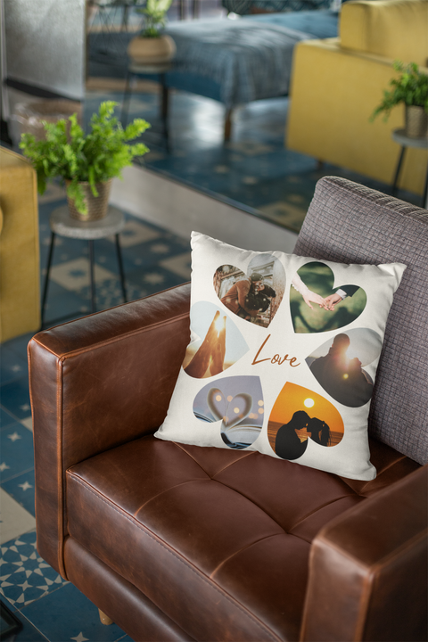 Couple love Designed White Pillow For Your Sofa