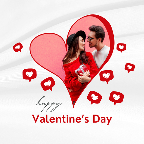 Valentine's Day Designed White Pillow For Your Sofa